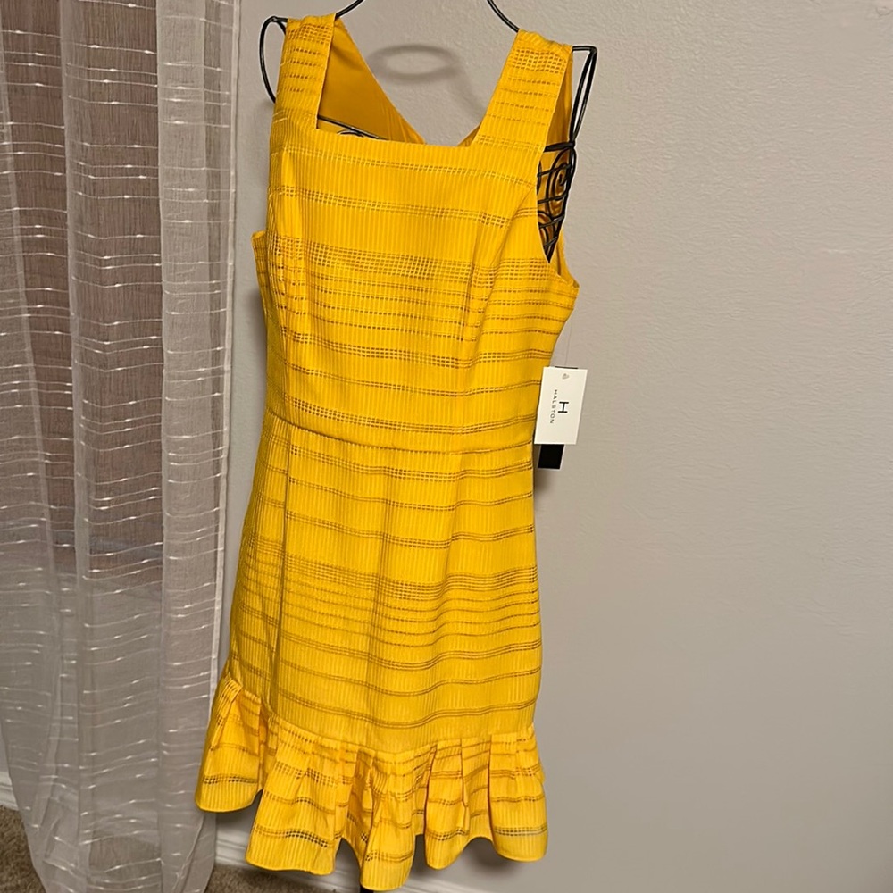 NWT Halston yellow dress sz 10